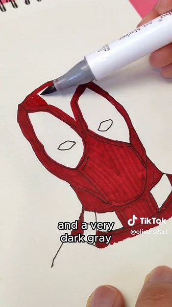 Day 18 Deadpool drawing #howtodraw #drawing #deadpool