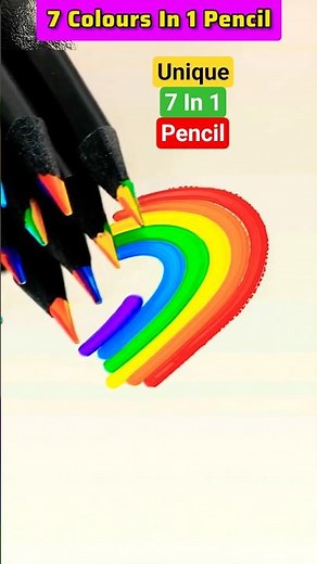 Rainbow Pencil Review 🌈 7 Colours In 1 Pencil