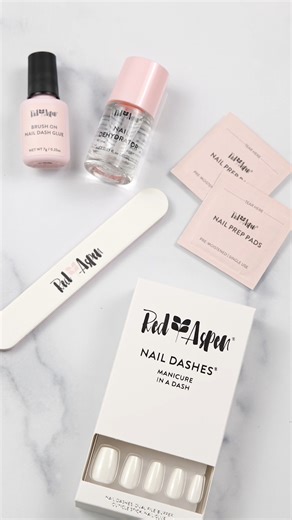 6.2K views · 68 reactions | New to Nail Dashes? We’ve got you! ✨ Follow these simple steps to apply your Dashes like a pro: prep, size, glue, press. Just like that, you’ve got a salon-quality mani in minutes. #redaspenlove #redaspen #naildashes #naillaunch #newnails #newcollection #perfectmani #pressonnails | Red Aspen | Facebook