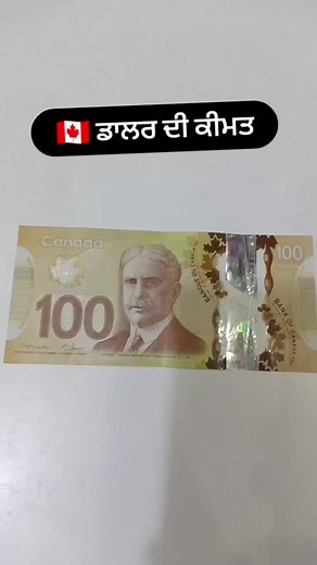 Close-Up of Canadian 100 Dollar Bill Features