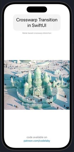 Dragable Crosswarp Transition in SwiftUI (Metal Shader)
