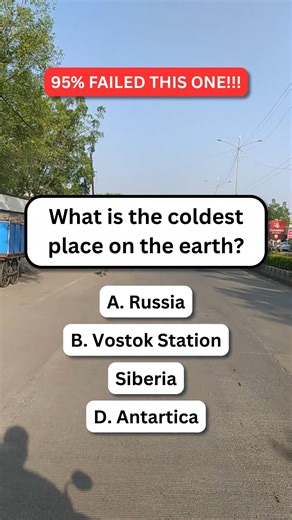21K views · 1.7K reactions | Coldest place on Earth? Where ice never melts ❄️ | Ashish Brainteaser | Facebook