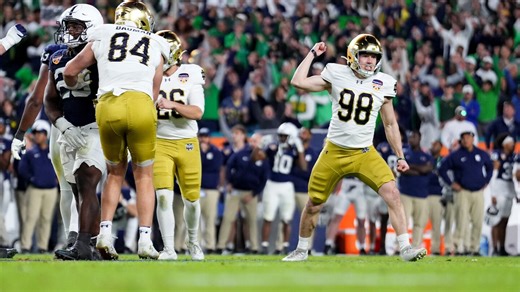 Notre Dame 27, Penn State 24 RECAP: Mitch Jeter's game-winning 41-yard FG seals Notre Dame's spot in the Natio
