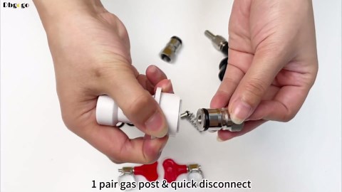 Ball Lock Keg Post Quick Disconnect Set, Corny Keg Connectors, 1 Pair Homebrew Stainless Corny Keg Post 19/32-18 Female Thread Keg Gas Liquid Post and 1 Pair Keg Post Fittings with Hose Clamps