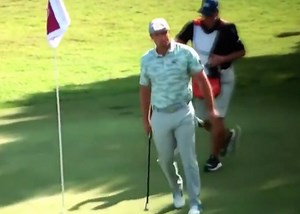 Bryson DeChambeau appears to ask cameraman 'Have you taken enough pictures back there?' during staredown