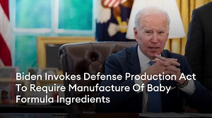 President Joe Biden is invoking the 1950 Defense Production Act (DPA) to make companies produce vital baby formula ingredients as part of a raft of new measures to lessen the ongoing national baby formula shortage, the White House announced Wednesday. Read more: http://on.forbes.com/6183z3IdN | Forbes