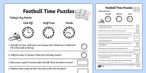 The World Cup Differentiated Time Worksheet Pack