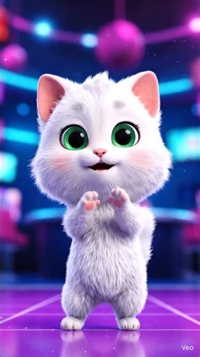 ​🕺 Cute Cartoon Cat Shaking a Leg! #Shorts
