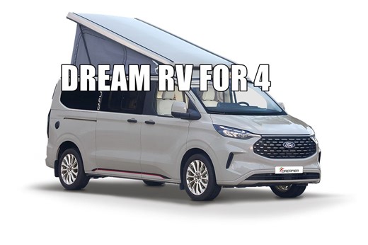 The Campervan of Dreams? The Dreamer Cap Land Has Sleeping for 4, Bathroom, and Kitchen