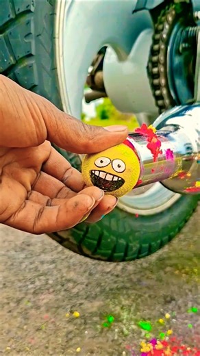 “Magic Ball in Bike Silencer? 😱 Truth Revealed | Don’t Try This!”#trending #goviral #grow