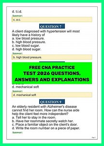 FREE CNA Practice Test 2026 | Latest Questions, Answers & Explanations
