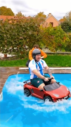 क्या पानी पर गाड़ी चल सकती है 😱🚗💦 #shorts #sehar