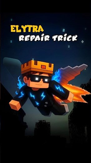 Elytra Repair Trick 🤯 #minecraft #shorts