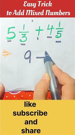Trick for Fractions addition#maths #braintestsolution #mathstricks #mindbendingquiz #mathematics