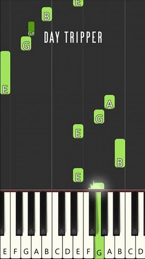 The Beatles - DAY TRIPPER #shorts easy piano cover