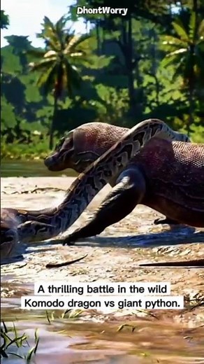 ‎A thrilling battle in the wild Komodo dragon vs giant python.