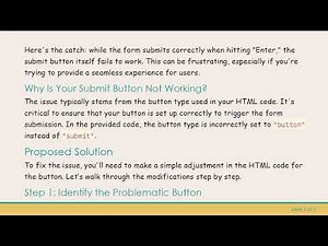 Fix Your Submit Button Not Working: Simple Solutions for a Common Form Issue