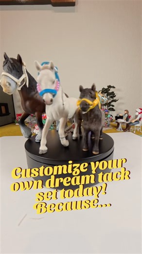 My Etsy shop is now open! Customize your own Schleich tack today! #schleich #christmas #handmade