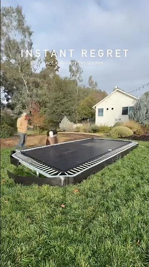 Rain or shine, no regrets—this in-ground trampoline brings year-round backyard fun!