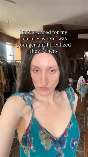 I recently did an interview where I talked about how we view ourselves and looking at ourselves with compassion. I truly believe that viewing ourselves through the lens of looking like someone we love gives a different perspective to appreciating features. I’m very grateful to carry on my maternal nose. - #relatable #nose #features #appreciation #selflove | Riley Hundley