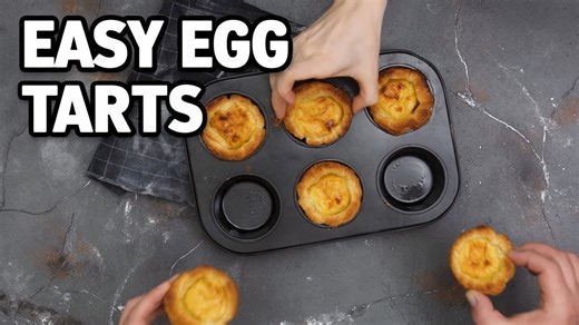 Crispy Chinese egg tarts with a simple secret for smooth custard