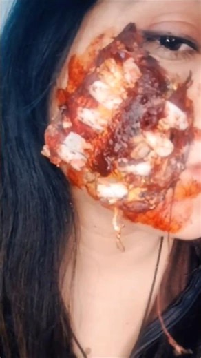 Zombie Barbie 😱| sfx makeup tutorialAndeedoll#ZombieBarbie#SFXMakeup#HorrorMakeupBarbieHorror#Shorts