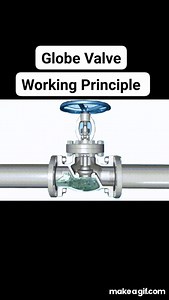 Globe valve  Working Principle Animation on Make a GIF