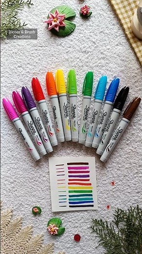 Unboxing Sharpie Brush Markers ✨। #unboxing #artsupplies #viralvideo #trendingshorts