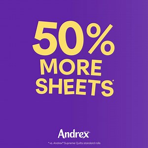 50% more sheets means go big and go home with Andrex® Supreme Quilts Mega Rolls. Buy them from Sainsbury’s and collect Nectar points. | Nectar