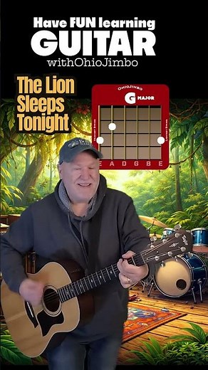 Learn "The Lion Sleeps Tonight" with just 3 Chords! Great beginner song!