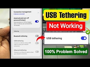 Fix USB Tethering Not Working Only Charging | USB Tethering Not Working In Android | USB Tethering