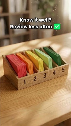 Stop Reviewing Cards You Already Know 🗂️ | The Leitner System #shorts