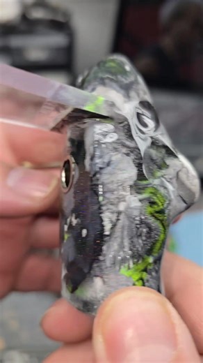 Chartreuse color burst damascus on a 2pc | SacPig BaitCo