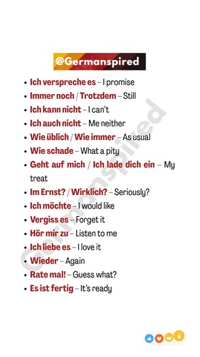 92K views · 1.2K reactions | German Expressions - for daily use #deutschlernen #germanspired #studygerman #learngerman #deutschkurs #learngermanonline | Germanspired | Facebook