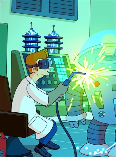 Robot Does All the Stuff… Oops 😜 #futurama #funny #animation #cartoon