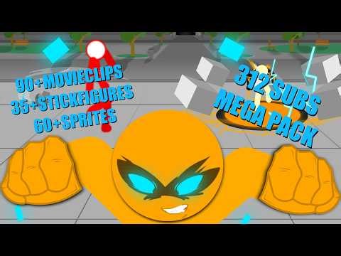 312 SUBS SPECIAL 🎉 Ultimate Stick Nodes Pack | 90+ Movie Clips, 35+ Stickfigures & 60+ Sprites FREE