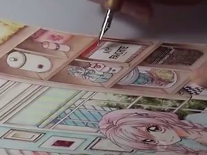 Japanese artist Arina Tanemura showing incredible dexterity and skill painting her drawing (full video here http://bit.ly/2iUMcHF) | Cubebrush