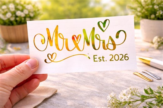 Custom Wedding Decal Mr and Mrs Wedding Vinyl Stickers for Her Personalized Bridal and Wedding Decal Bride Stickers - Etsy