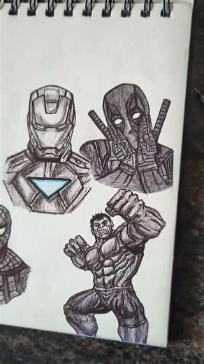 Deadpool Drawing 🔥 | Day 16 of 30 Days Art Challenge #shorts