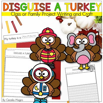 Disguise a Turkey Template Thanksgiving Writing Craft