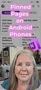 Android Phone pinned pages in OneNote #onenote #android #crystalclearlife