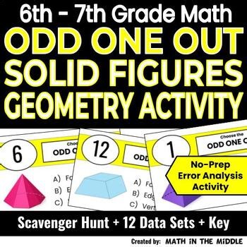 Solid Figures Odd One Out Scavenger Hunt | Faces, Edges & Vertices | Geometry