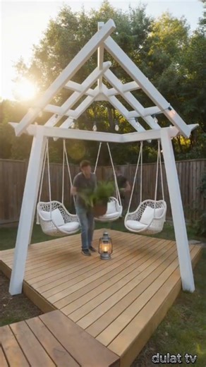 🌳Installing a Garden Swing in the Backyard