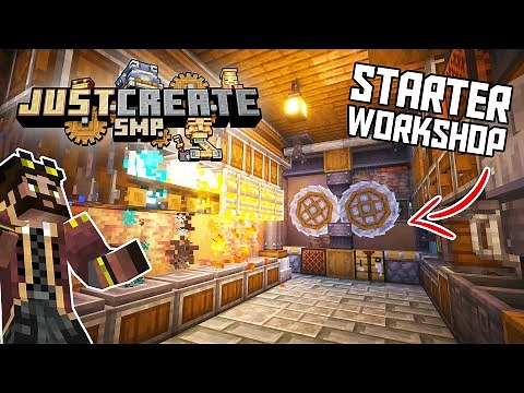 I built my STARTER WORKSHOP in Minecraft Create Mod Update! [#5]