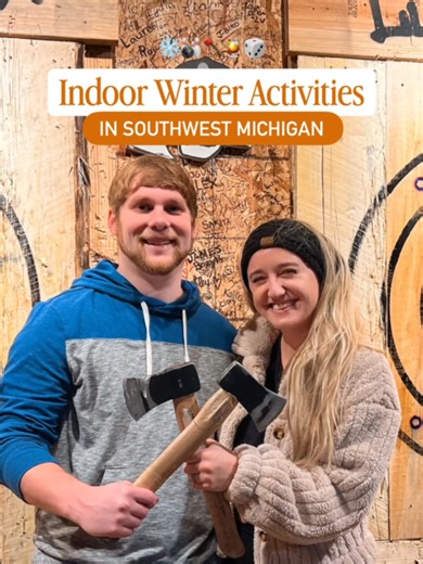 ❄️ Winter fun doesn’t stop when the temps drop in Southwest Michigan ❄️ Whether you’re perfecting your swing, rolling strikes, or putting your trivia knowledge to the test, indoor winter fun is far from boring. Add these spots and activities to your itineraries! 📍 Peat’s Cider Social | 6201 Red Arrow Highway, Stevensville, MI 🍎 Warm up with craft cider, relaxed vibes, and the perfect spot to gather with friends. 📍Depth’s Society Golf | 2670 W John Beers Rd, Stevensville, MI ⛳ Tee off indoors 