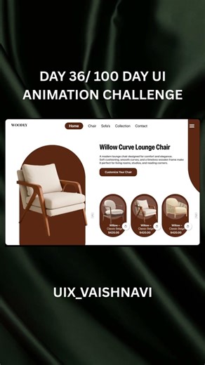 Day 36 of the 100-Day UI Animation Challenge | Website Design with Step-by-Step