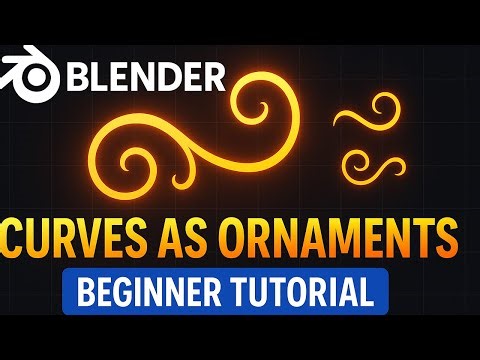 Blender Curves Tutorial | Using Curves as Ornaments for Design