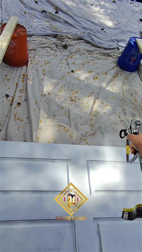 POV spraying doors #fyp #diy #reels