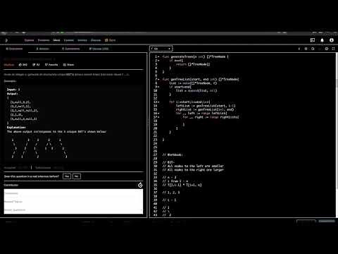 Unique Binary Search Trees II