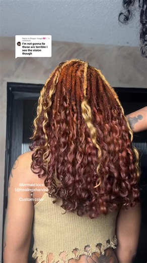 Replying to @Megan Yeager🎀🫧 😋😋😋 Mermaid Locs 🧜🏽‍♀️✨ A lightweight style that blends human hair extensions seamlessly into the ends of your locs. What makes mine different: • Quicker install, longer longevity • Hair can be colored (deposit only), washed, and retwisted • Lightweight, soft, and always ready • Water foam = done • Versatile, low-maintenance, high glam ADHD girlies. Healthcare workers. Fitness girlies. Sensitive scalps. This is truly best of both worlds energy. With proper main